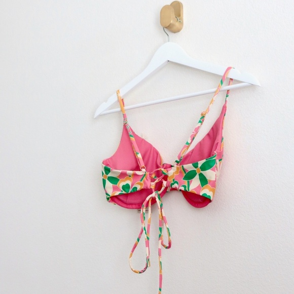 NEW! Kenny Flowers THE ACAPULCO Underwire Bikini Top Pink Green SZ S, DD - Picture 15 of 16